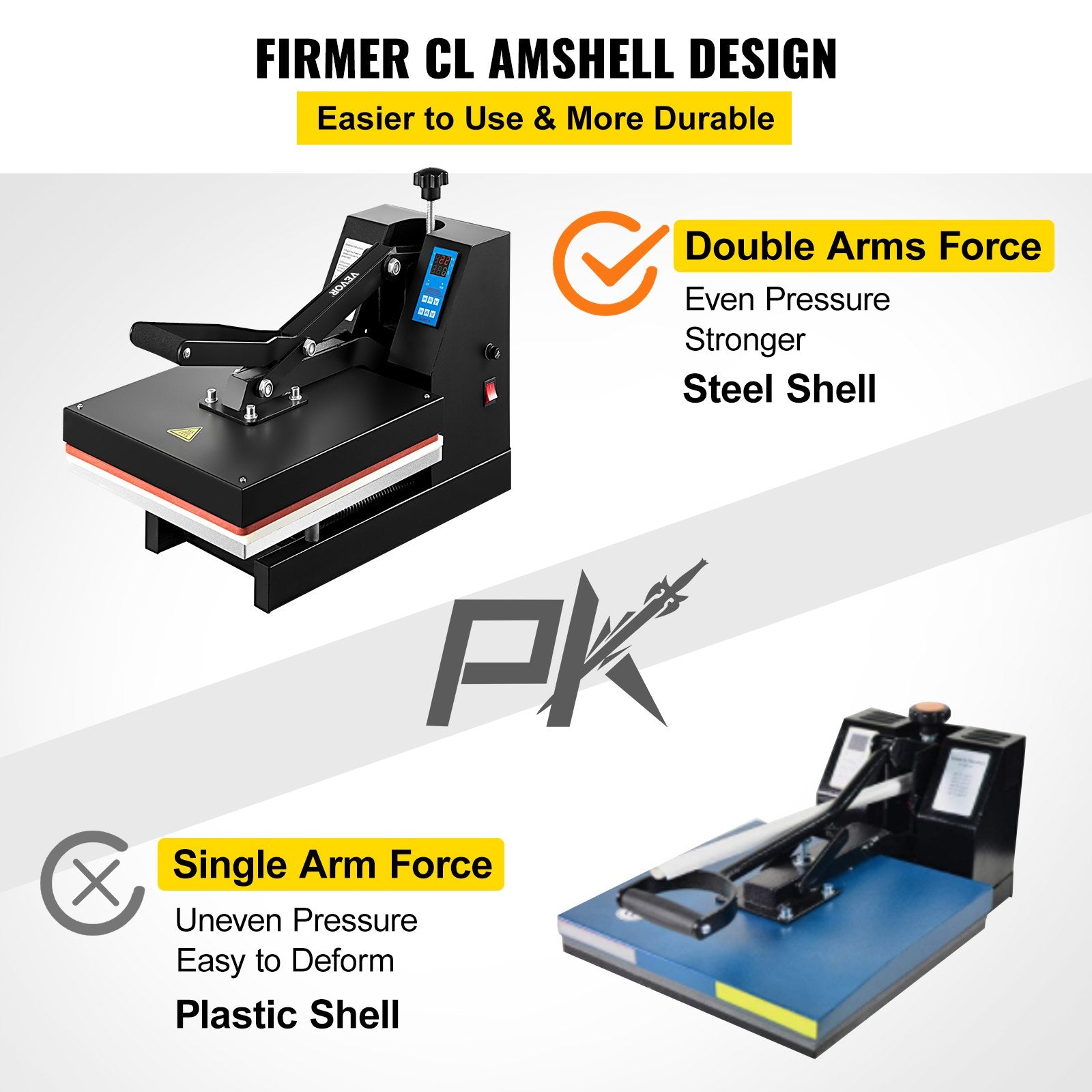 Heat Press 15X15 Inch Heat Press Machine Industrial Quality Power T Shirt Heat Press Sublimation Machine Clamshell Heat Press Machine for T Shirts