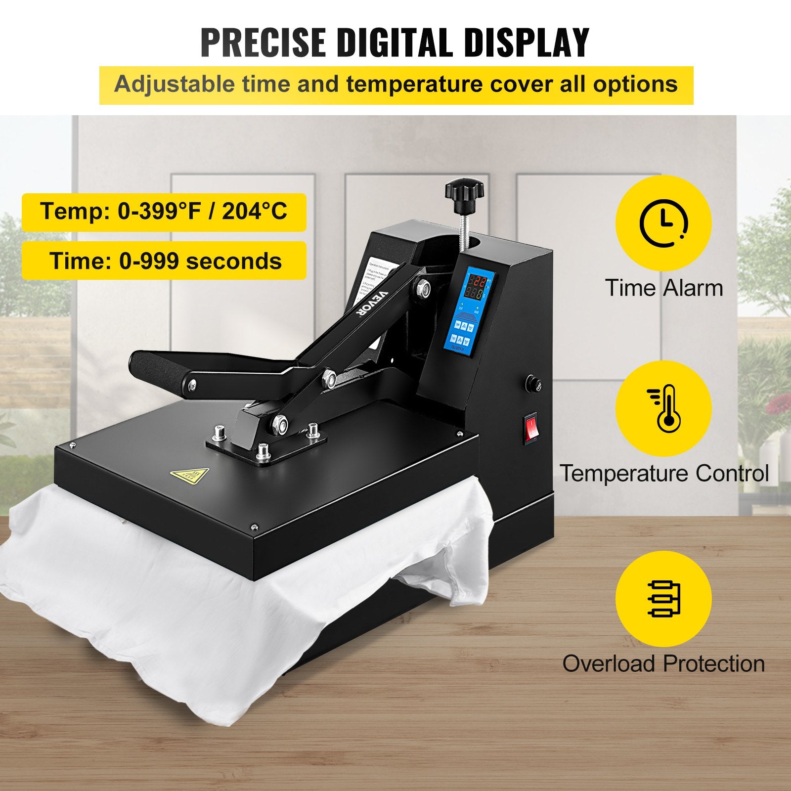 Heat Press 15X15 Inch Heat Press Machine Industrial Quality Power T Shirt Heat Press Sublimation Machine Clamshell Heat Press Machine for T Shirts