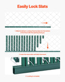 Door Hardware: VEVOR Bottom Locking Privacy Slats, Single-Wall Vertical Bottom-Locking Slats for Chain-Link Fence, High-Density HDPE Chain Link Slats Ideally Fit 1.2 m High Fence for Garden Farm Sports Field(Green)