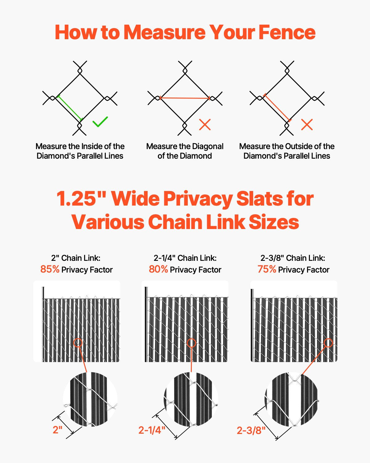 Vases & Table Decor: VEVOR Bottom Locking Privacy Slats, Single-Wall Vertical Bottom-Locking Slats for Chain-Link Fence, High-Density HDPE Chain Link Slats Ideally Fit 1.8 m High Fence for Garden Farm Sports Field(Black)