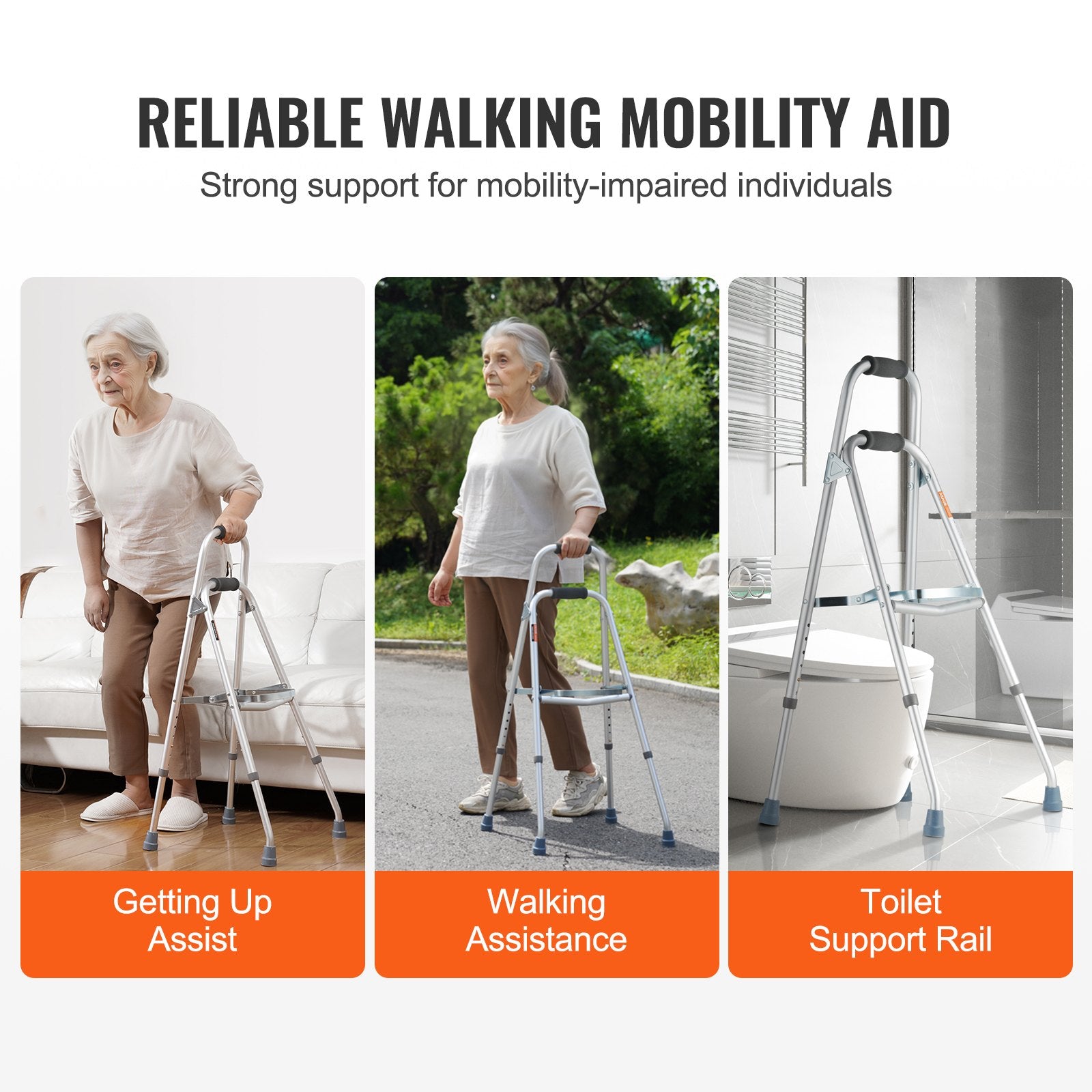 Mobility & Accessibility: VEVOR Folding Hemi Walker One Arm Mobility Walker for Senior & Adjustable Height