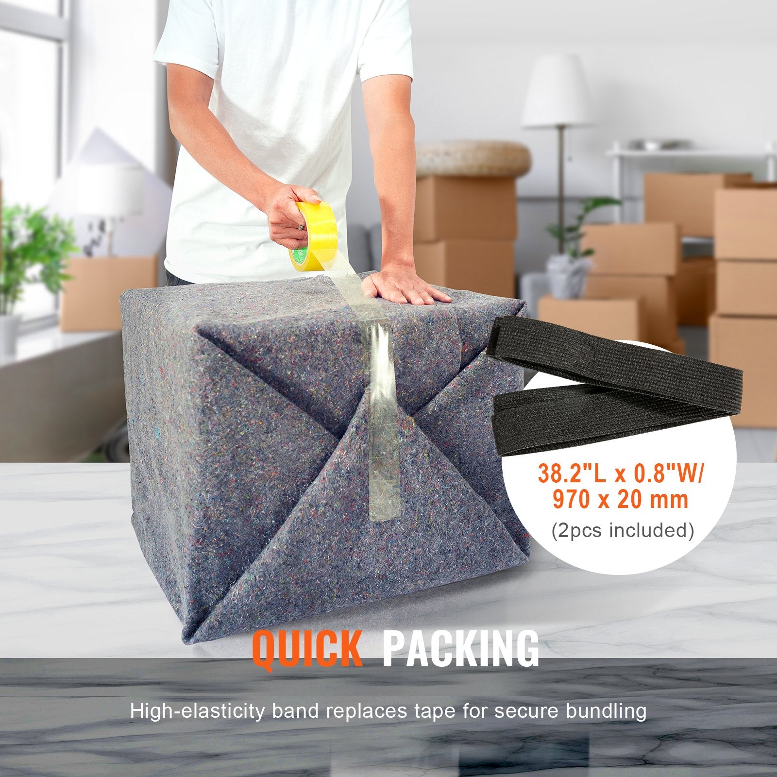 Food Storage: VEVOR Moving Blankets, 72" x 54", 21 lbs/dz Weight, 24 Packs, Professional Recycled Cotton Packing Blanket, Large Heavy Duty Shipping Mover Pads Perfect for Protecting Furniture, Floors, Appliances