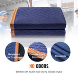 Blankets & Throws: VEVOR Moving Blankets, 2032 x 1829 mm, 29.5 kg/dz, 12 Packs, Professional Non-Woven & Recycled Cotton Packing Blanket, Heavy Duty Mover Pads for Protecting Furniture, Floors, Appliances, Blue/Orange