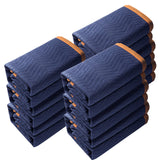 Blankets & Throws: VEVOR Moving Blankets, 2032 x 1829 mm, 29.5 kg/dz, 12 Packs, Professional Non-Woven & Recycled Cotton Packing Blanket, Heavy Duty Mover Pads for Protecting Furniture, Floors, Appliances, Blue/Orange