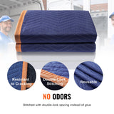 Blankets & Throws: VEVOR Moving Blankets, 2032 x 1829 mm, 15.6 kg/dz, 12 Packs, Professional Non-Woven & Recycled Cotton Packing Blanket, Heavy Duty Mover Pads for Protecting Furniture, Floors, Appliances, Blue/Orange