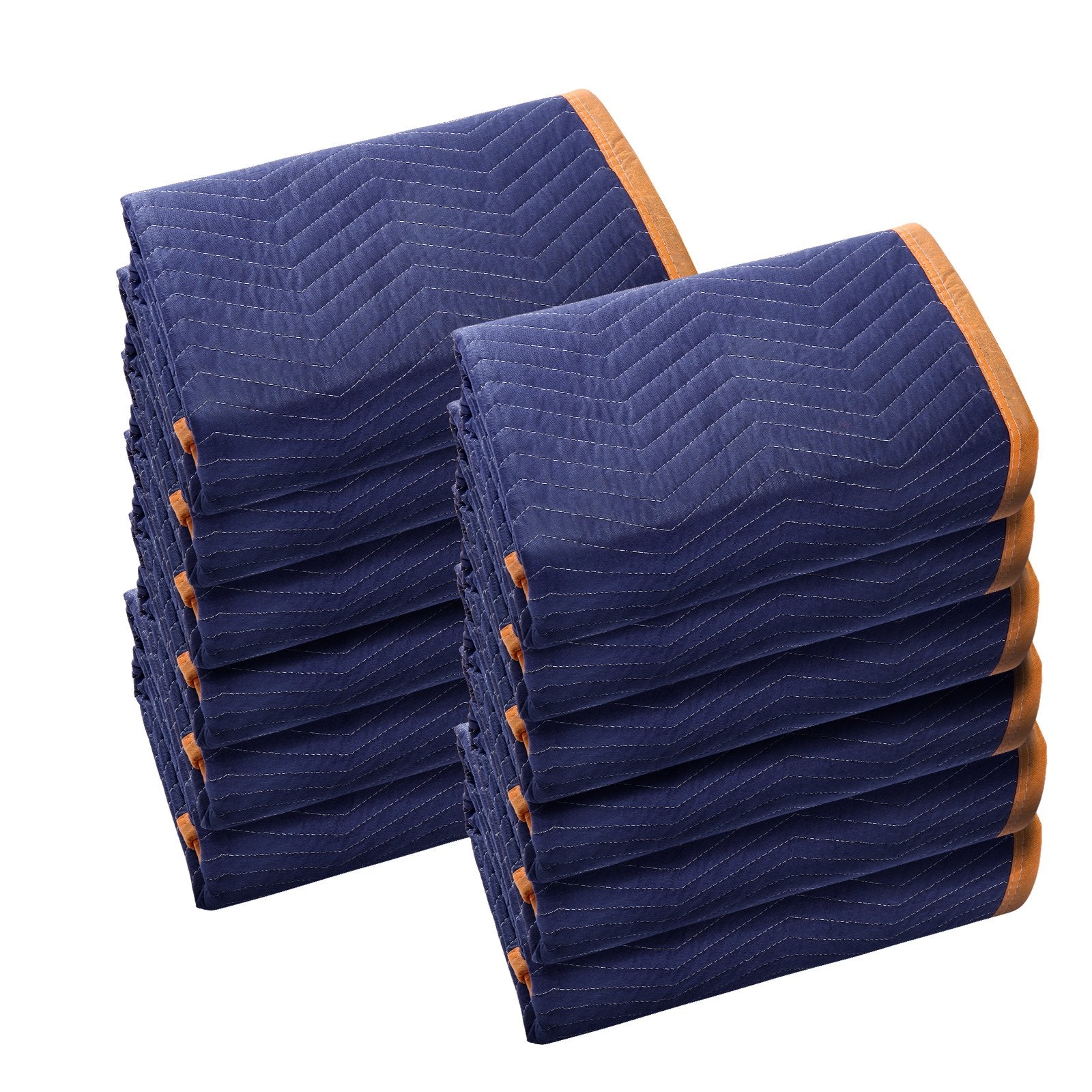 Blankets & Throws: VEVOR Moving Blankets, 2032 x 1829 mm, 15.6 kg/dz, 12 Packs, Professional Non-Woven & Recycled Cotton Packing Blanket, Heavy Duty Mover Pads for Protecting Furniture, Floors, Appliances, Blue/Orange