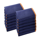 Blankets & Throws: VEVOR Moving Blankets, 2032 x 1829 mm, 15.6 kg/dz, 12 Packs, Professional Non-Woven & Recycled Cotton Packing Blanket, Heavy Duty Mover Pads for Protecting Furniture, Floors, Appliances, Blue/Orange