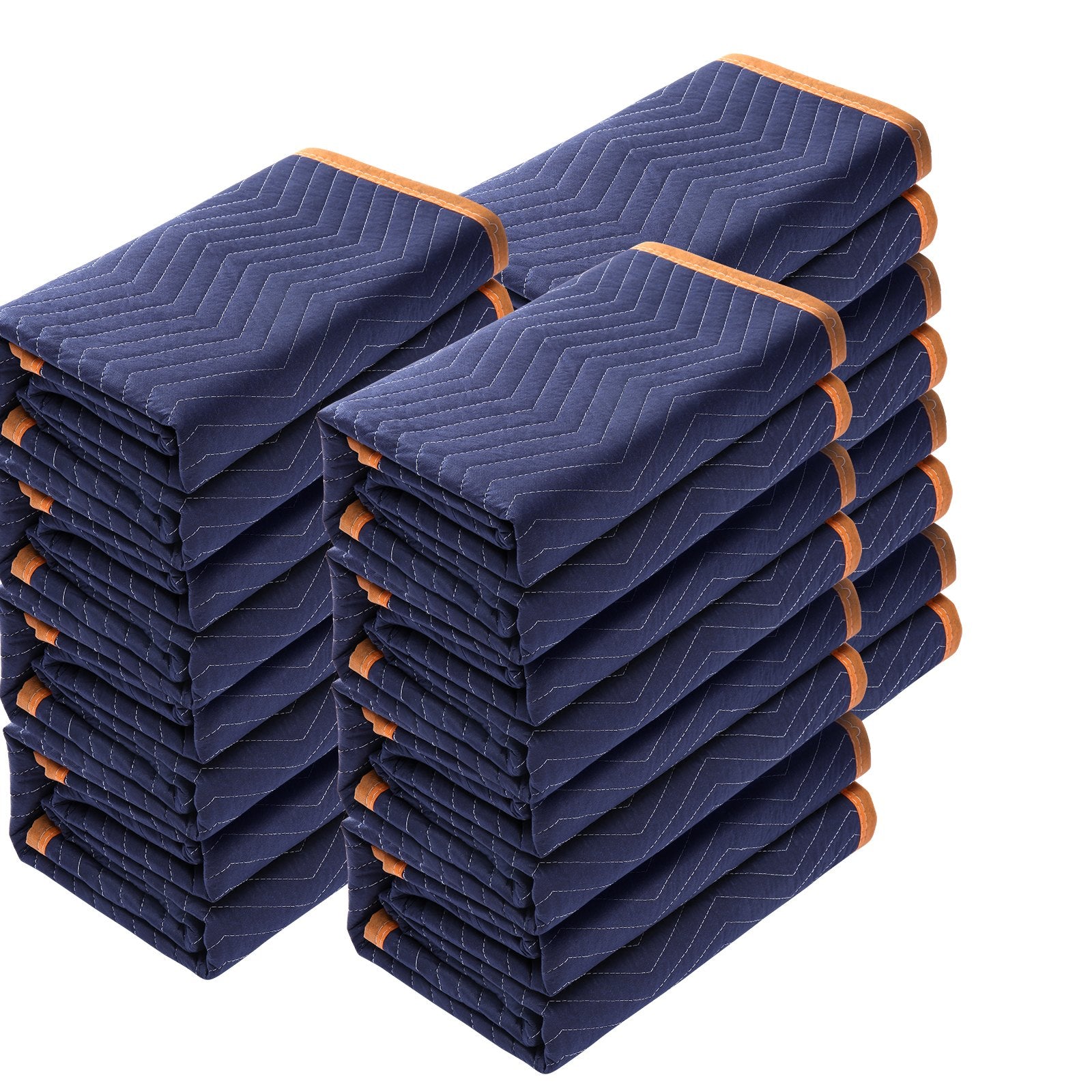 Blankets & Throws: VEVOR Moving Blankets, 2032 x 1829 mm, 15.6 kg/dz, 12 Packs, Professional Non-Woven & Recycled Cotton Packing Blanket, Heavy Duty Mover Pads for Protecting Furniture, Floors, Appliances, Blue/Orange