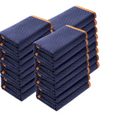 Blankets & Throws: VEVOR Moving Blankets, 2032 x 1829 mm, 15.6 kg/dz, 12 Packs, Professional Non-Woven & Recycled Cotton Packing Blanket, Heavy Duty Mover Pads for Protecting Furniture, Floors, Appliances, Blue/Orange