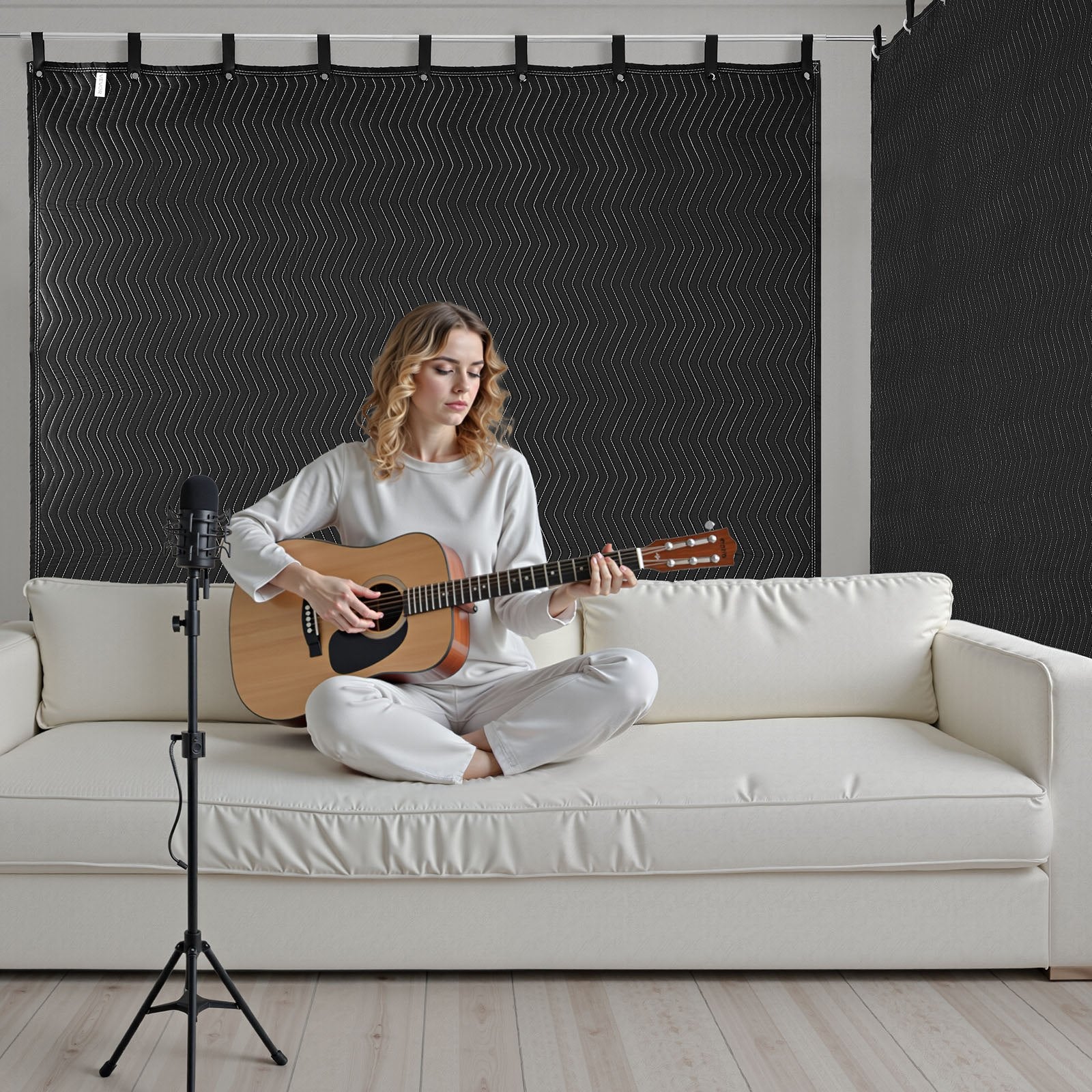 Toy Boxes: VEVOR 2 Pack Sound Dampening Blankets, 2438 x 2032 mm, Extra Large Soundproof Blanket with Grommets, Studio Grommeted Blanket with Cotton Filling, for Window, Door, Light Blocker, Music Recording