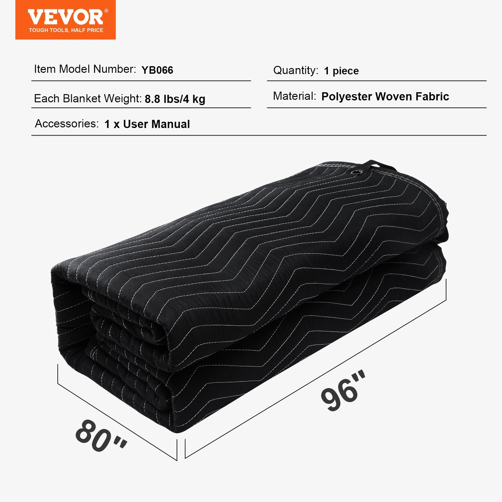 Automotive Repair & Speciality Tools: VEVOR Sound Dampening Blanket, 2438 x 2032 mm Extra Large Studio Grommeted Soundproof Blanket with Grommets, Light Blocker for Door Acoustic Noise Blocking Blanket Studio Sound Absorption Sheet, Black