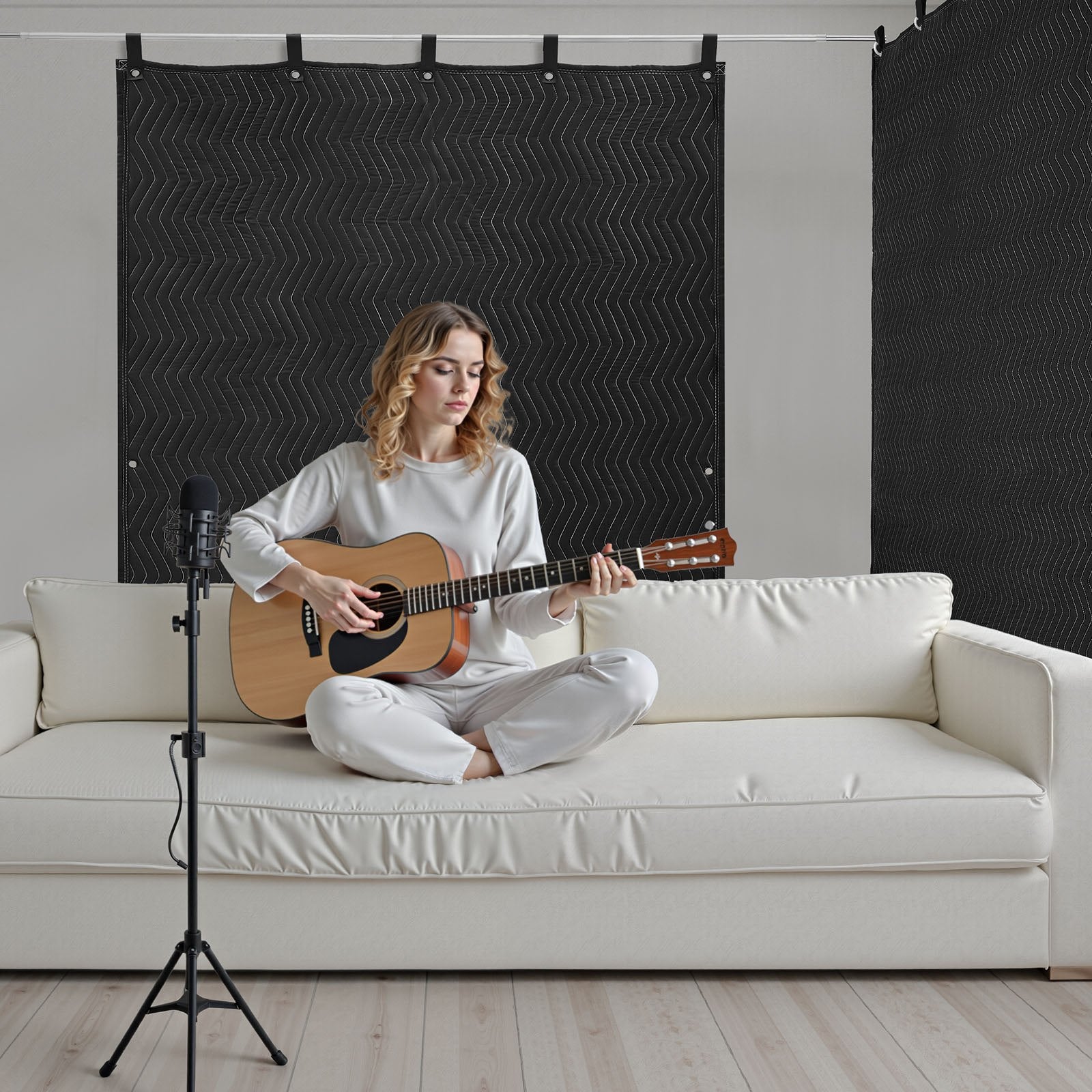 Toy Boxes: VEVOR Sound Dampening Blankets, Soundproof Curtains with 2032 x 1219 mm, Soundproof Blanket with Grommets, Studio Grommeted Blanket, for Window, Door, Light Blocker, Music Recording, Black