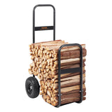 Spreaders & Wheelbarrows: VEVOR Firewood Log Cart Wood Mover Hauler 250 lbs Capacity on PU Wheels Dolly
