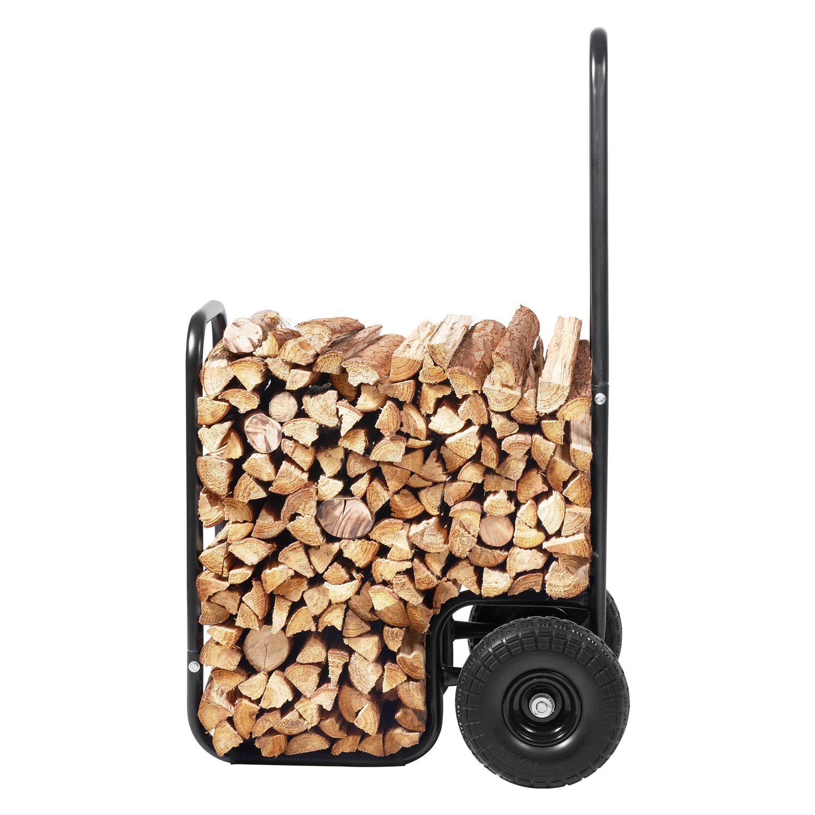 Spreaders & Wheelbarrows: VEVOR Firewood Log Cart Wood Mover Hauler 250 lbs Capacity on PU Wheels Dolly