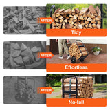 Side Tables: VEVOR Firewood Log Cart, 113 kg Load Capacity, Outdoor and Indoor Wood Rack Storage Mover with Pneumatic Rubber Wheels, Heavy Duty Steel Dolly Hauler, Firewood Carrier for Fireplace, Fire Pit, Black