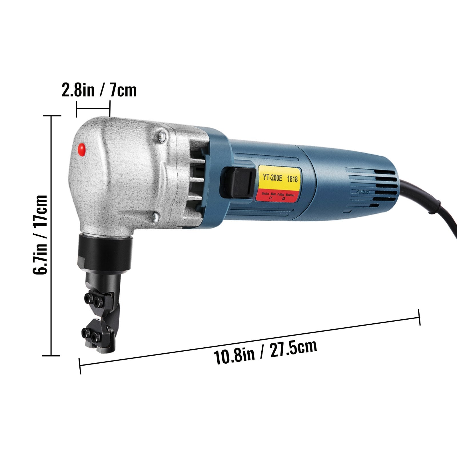 Electric Nibbler 1.8mm Heavy Duty Metal Sheet Cutter Stainless Steel 380W