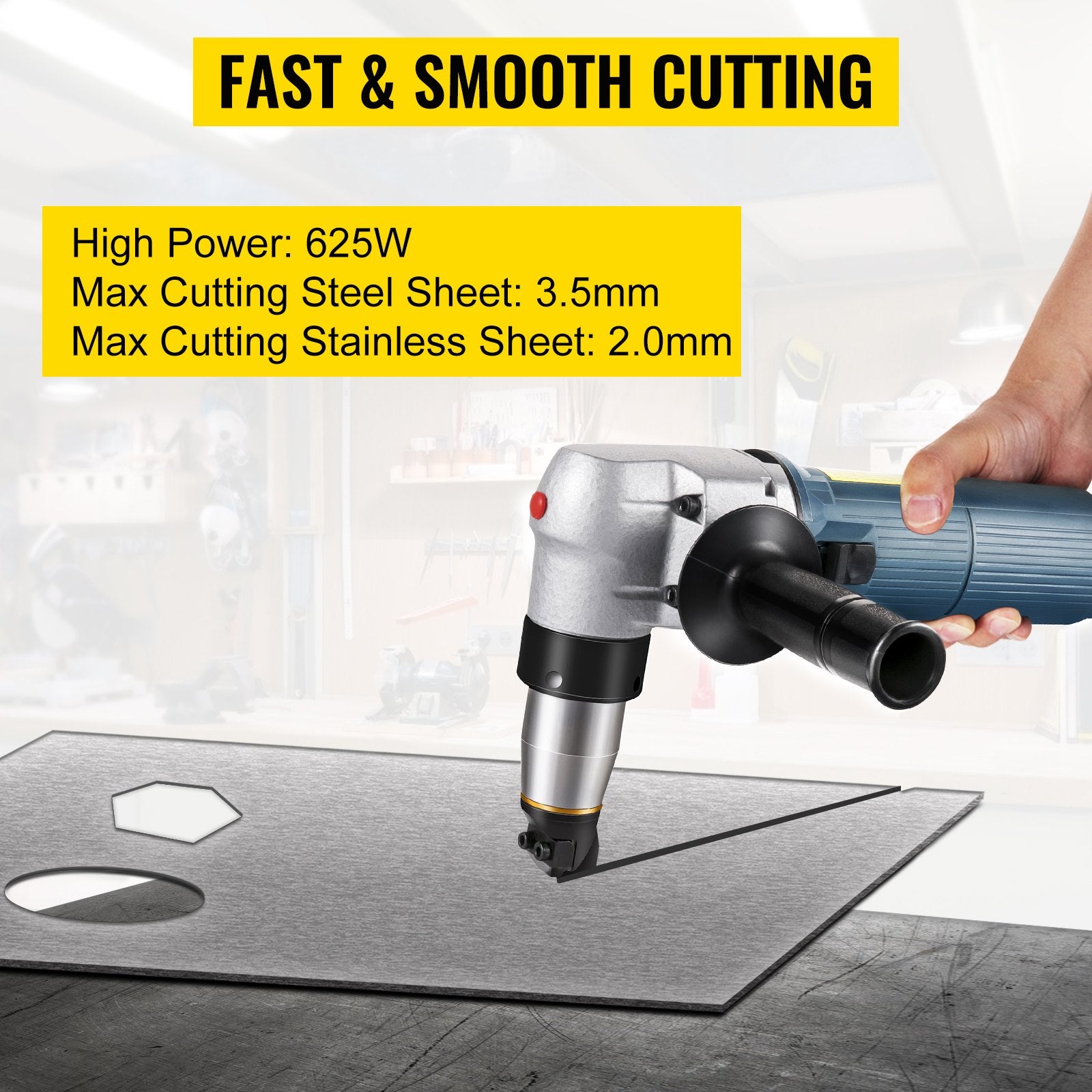 Electric Nibbler 4 mm Heavy Duty Metal Sheet Cutter Stainless Steel 625W