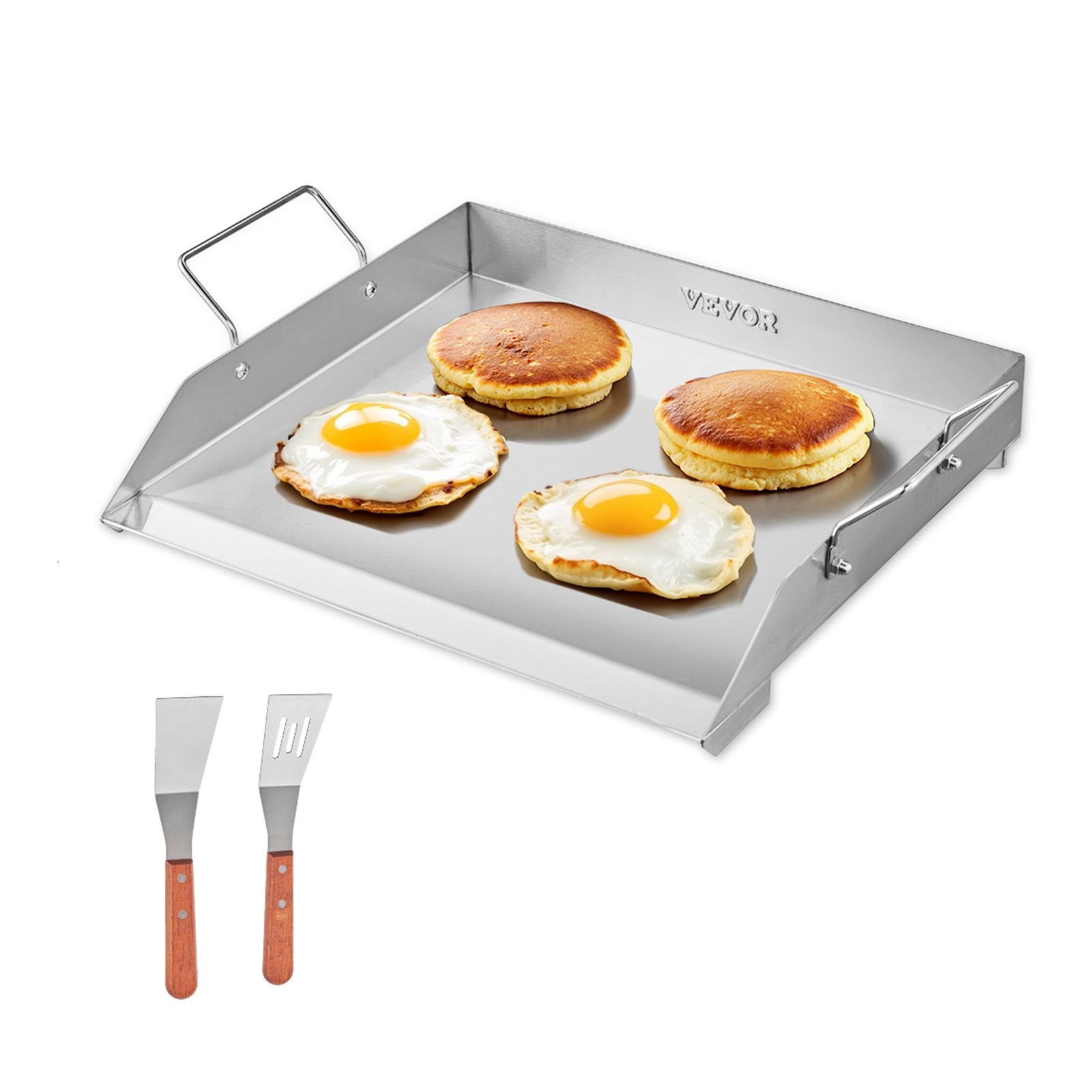 Paddles & Oars: VEVOR Stainless Steel Griddle, 18x16 inch Universal Flat Top Rectangular Plate, Gas Grill Griddle for BBQ Grill, Teppanyaki, Portable Family Cookware with Handle, for Camping Tailgating Party