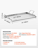 BBQ Tools: VEVOR Stainless Steel Griddle, 23x16 inch Universal Flat Top Rectangular Plate, Gas Grill Griddle for BBQ Grill, Teppanyaki, Portable Family Cookware with Handle, for Camping Tailgating Party
