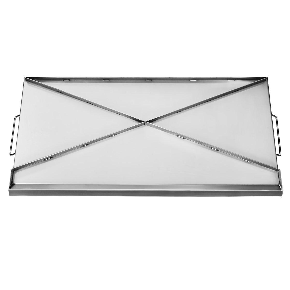 Stainless Steel Griddle, 32x16 inch Universal Flat Top Rectangular Plate, Gas Grill Griddle for BBQ Grill, Teppanyaki, Portable Family Cookware with Handle, for Camping Tailgating Party