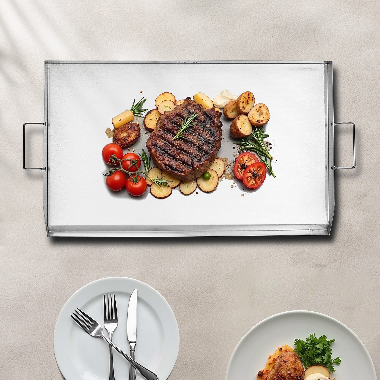 BBQ Tools: VEVOR 36x22 in Flat Top Griddle Stainless Steel Universal BBQ Grill Pan Cookware