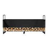 Coat Racks: VEVOR Firewood Rack with Waterproof Cover, 257 x 36 x 117 cm Outdoor Firewood Holder, 660lb Weight Capacity, 1/2 Cord Log Holder, Half-Covered, Powder-coated Wood Storage Rack for Fireplace Deck