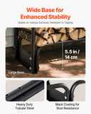 Coat Racks: VEVOR Firewood Rack with Waterproof Cover, 383 x 36 x 117 cm Outdoor Firewood Holder, 660lb Weight Capacity, 1/2 Cord Log Holder, Half-Covered, Powder-coated Wood Storage Rack for Fireplace Deck