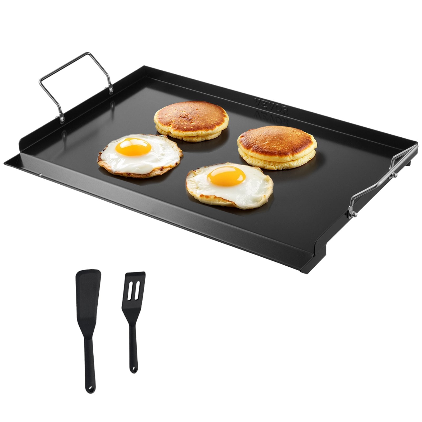 Paddles & Oars: VEVOR Carbon Steel Griddle, 24x16 inch Universal Flat Top Rectangular Plate, Gas Grill Griddle for BBQ Grill, Teppanyaki, Portable Family Cookware with Handle, for Camping Tailgating Party