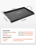 Paddles & Oars: VEVOR Carbon Steel Griddle, 24x16 inch Universal Flat Top Rectangular Plate, Gas Grill Griddle for BBQ Grill, Teppanyaki, Portable Family Cookware with Handle, for Camping Tailgating Party