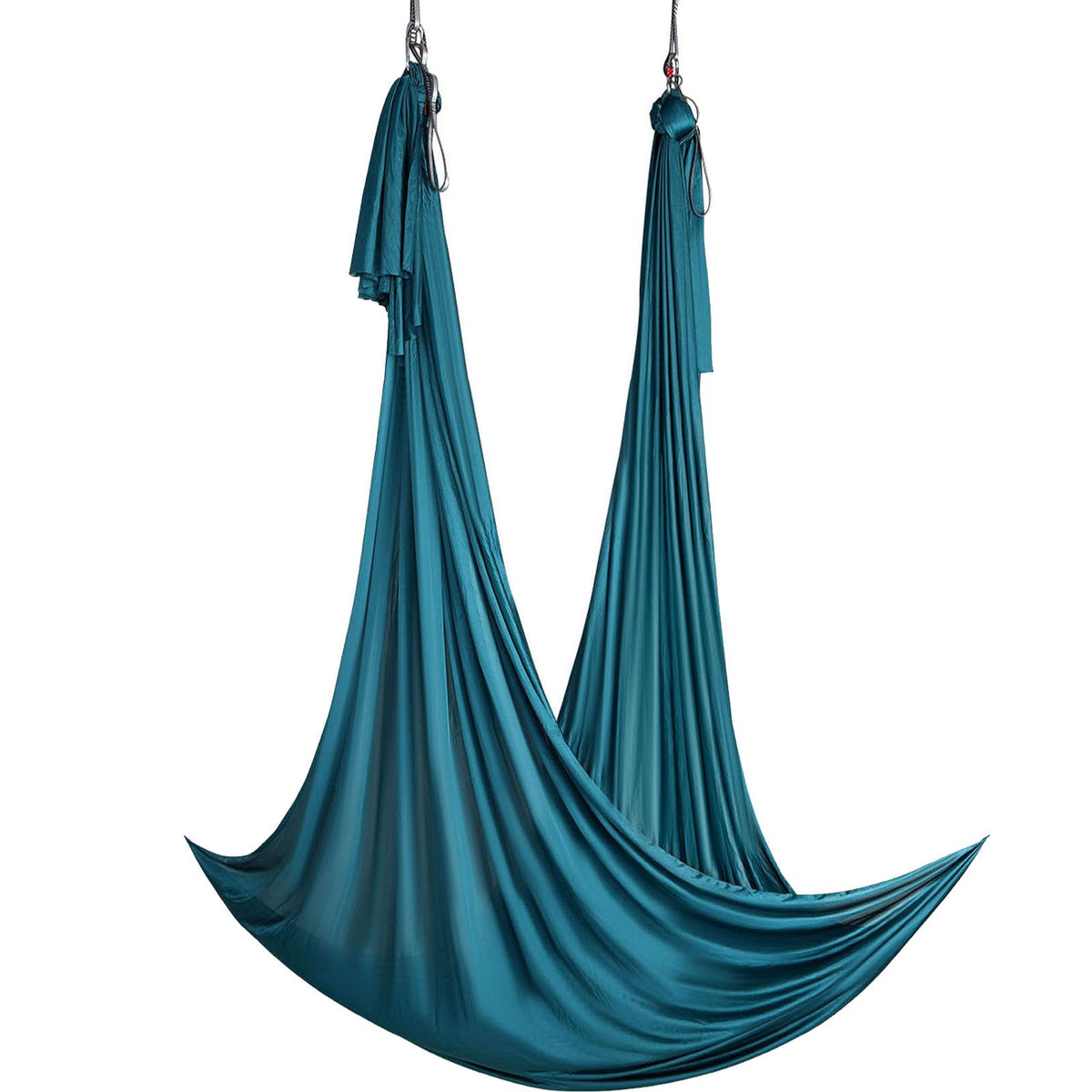 Aerial Silk & Yoga Swing, 10 m Length, Aerial Yoga Hammock Kit with 100gsm Nylon Fabric, Full Rigging Hardware & Easy Set-up Guide, Antigravity Flying for All Levels Fitness Bodybuilding, Green