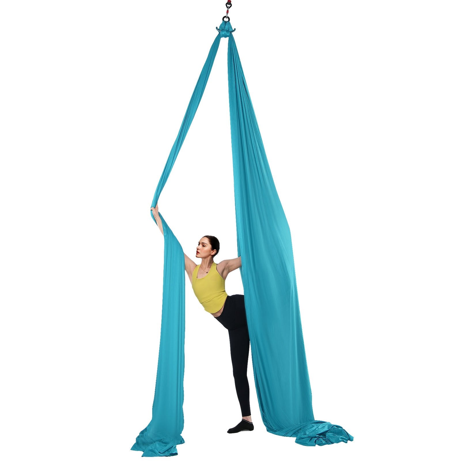 Fishing Tackle: VEVOR Aerial Silk & Yoga Swing, 10 m Length, Aerial Yoga Hammock Kit with 100gsm Nylon Fabric, Full Rigging Hardware & Easy Set-up Guide, Antigravity Flying for All Levels Fitness Bodybuilding, Blue