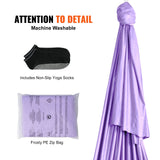 Exercise Bikes: VEVOR Aerial Yoga Hammock & Swing, 4 m Length, Yoga Starter Kit with 100gsm Nylon Fabric, Full Rigging Hardware and Easy Set-up Guide, Antigravity Flying for All Levels Fitness Bodybuilding, Purple