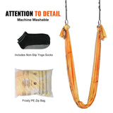 Exercise Bikes: VEVOR Aerial Yoga Hammock & Swing, 5 m Length, Aerial Yoga Starter Kit with 100gsm Nylon Fabric, Full Rigging Hardware & Easy Set-up Guide, Antigravity Flying for All Levels Fitness Bodybuilding, Gold