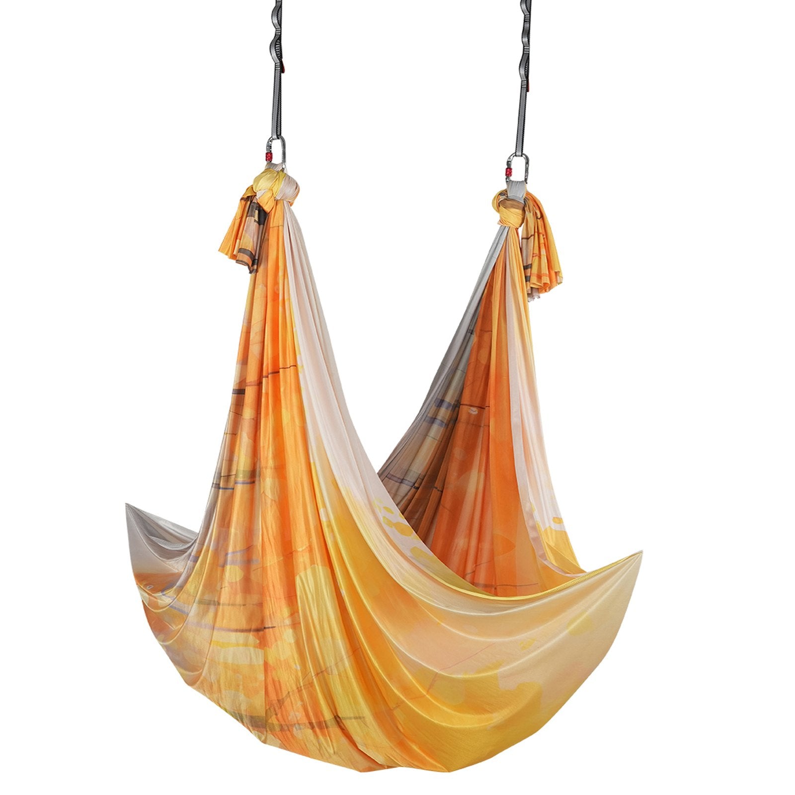 Exercise Bikes: VEVOR Aerial Yoga Hammock & Swing, 5 m Length, Aerial Yoga Starter Kit with 100gsm Nylon Fabric, Full Rigging Hardware & Easy Set-up Guide, Antigravity Flying for All Levels Fitness Bodybuilding, Gold