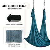 Outdoor Sofas & Lounge Sets: VEVOR Aerial Yoga Hammock & Swing, 5 m Length Aerial Yoga Starter Kit with 100gsm Nylon Fabric, Full Rigging Hardware & Easy Set-up Guide, Antigravity Flying for All Levels Fitness Bodybuilding, Green