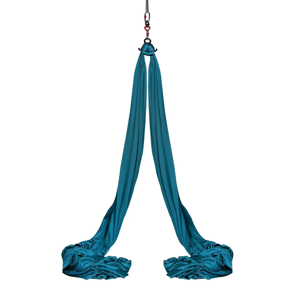 Aerial Silk & Yoga Swing, 8 m Length, Aerial Yoga Hammock Kit with 100gsm Nylon Fabric, Full Rigging Hardware & Easy Set-up Guide, Antigravity Flying for All Levels Fitness Bodybuilding, Green