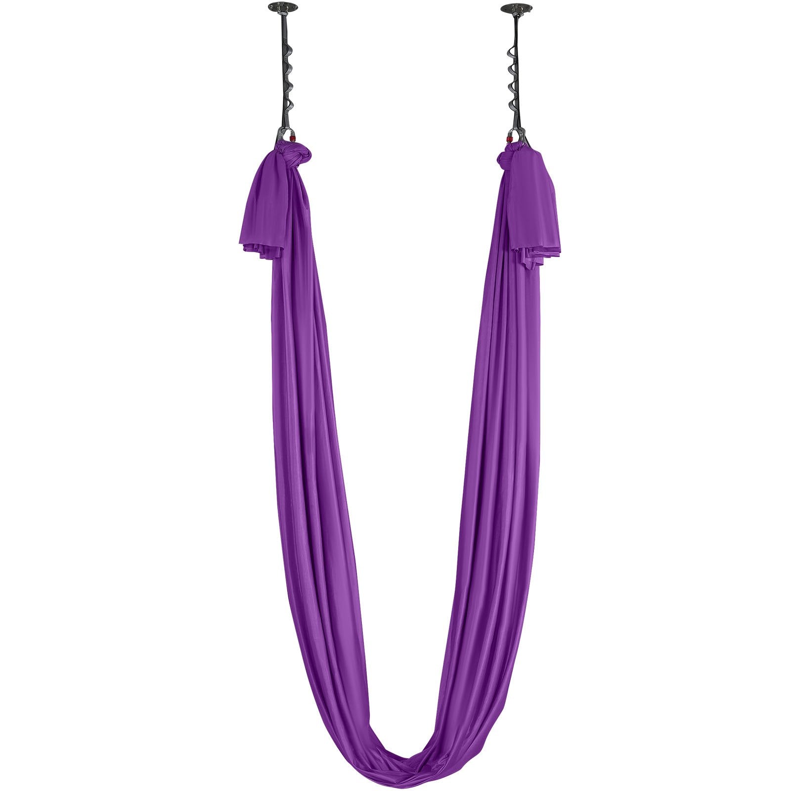 Exercise Bikes: VEVOR Aerial Silk & Yoga Swing, 8 m Length, Aerial Yoga Hammock Kit with 100gsm Nylon Fabric, Full Rigging Hardware & Easy Set-up Guide, Antigravity Flying for All Levels Fitness Bodybuilding, Purple