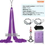 Exercise Bikes: VEVOR Aerial Silk & Yoga Swing, 8 m Length, Aerial Yoga Hammock Kit with 100gsm Nylon Fabric, Full Rigging Hardware & Easy Set-up Guide, Antigravity Flying for All Levels Fitness Bodybuilding, Purple