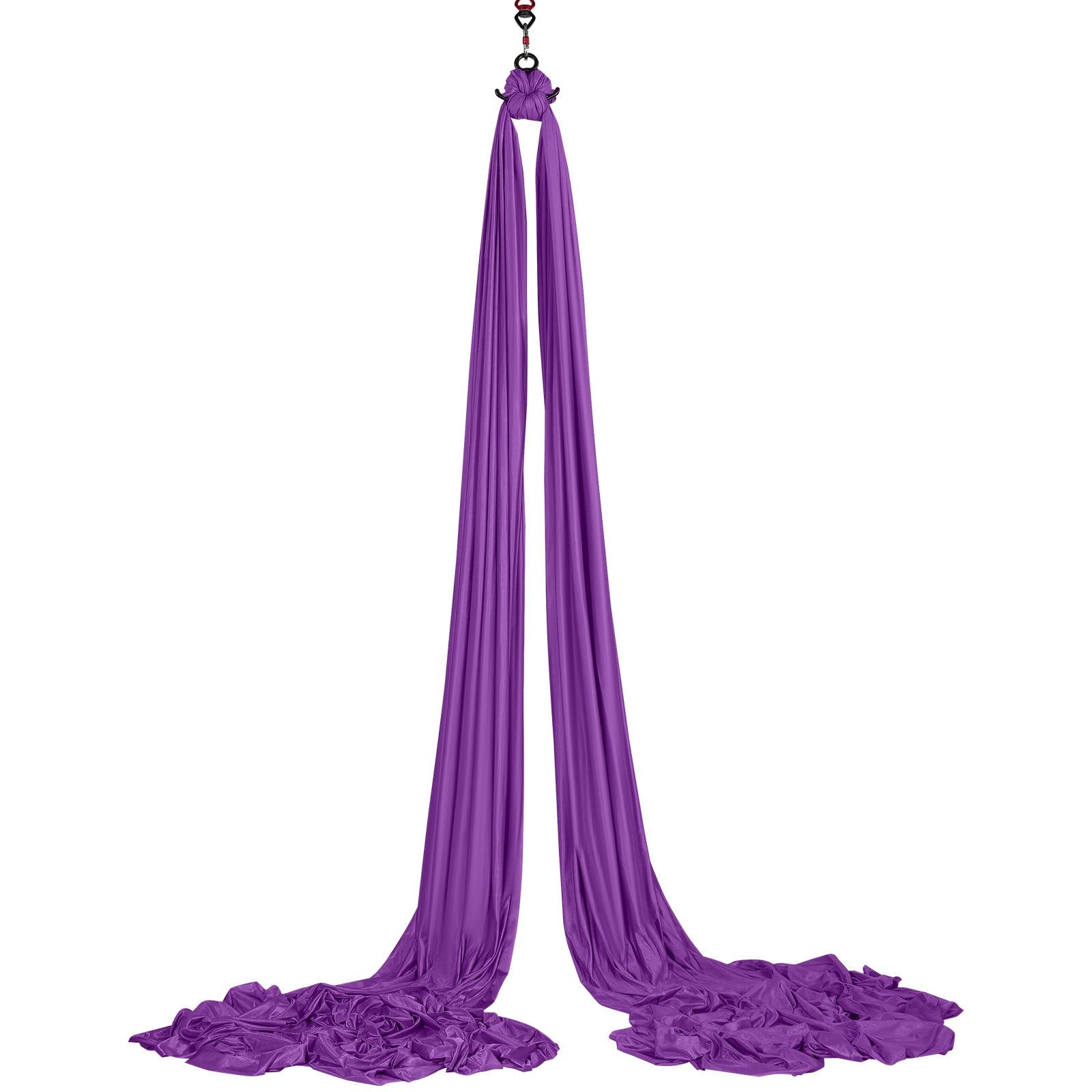 Exercise Bikes: VEVOR Aerial Silk & Yoga Swing, 8 m Length, Aerial Yoga Hammock Kit with 100gsm Nylon Fabric, Full Rigging Hardware & Easy Set-up Guide, Antigravity Flying for All Levels Fitness Bodybuilding, Purple