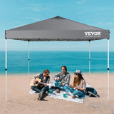 Tents: VEVOR Pop Up Canopy Tent, 10 x 10 ft, 250 D PU Silver Coated Tarp, with Portable Roller Bag and 4 Sandbags, Waterproof and Sun Shelter Gazebo for Outdoor Party, Camping, Commercial Events, Dark Gray