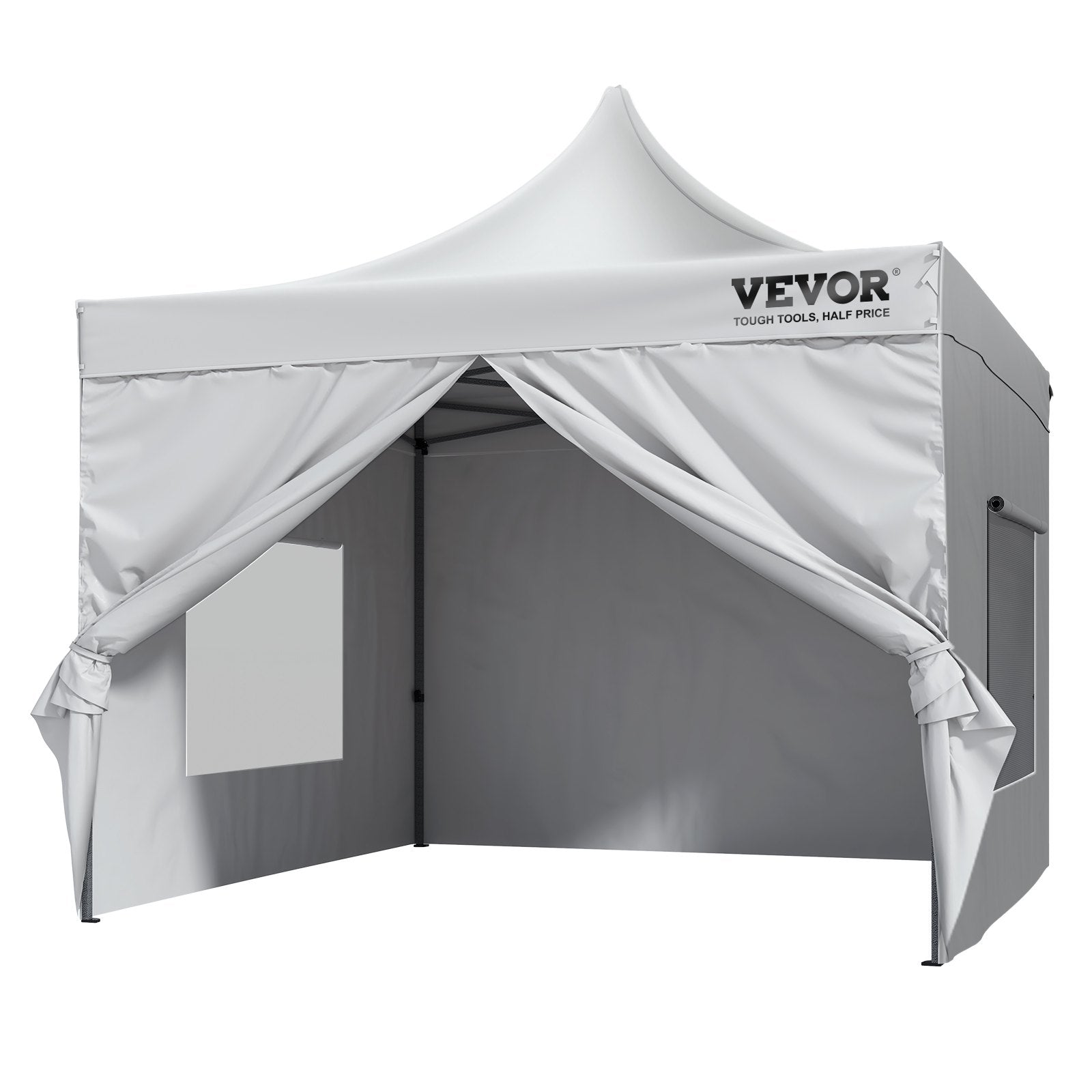 Canopies & Gazebos: VEVOR Pop Up Canopy Tent Outdoor Gazebo Tent 10x10FT with Sidewalls & Bag White