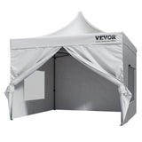 Canopies & Gazebos: VEVOR Pop Up Canopy Tent Outdoor Gazebo Tent 10x10FT with Sidewalls & Bag White