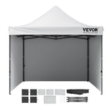 Canopies & Gazebos: VEVOR Pop Up Canopy Tent Outdoor Gazebo Tent 10x10FT with Sidewalls & Bag White