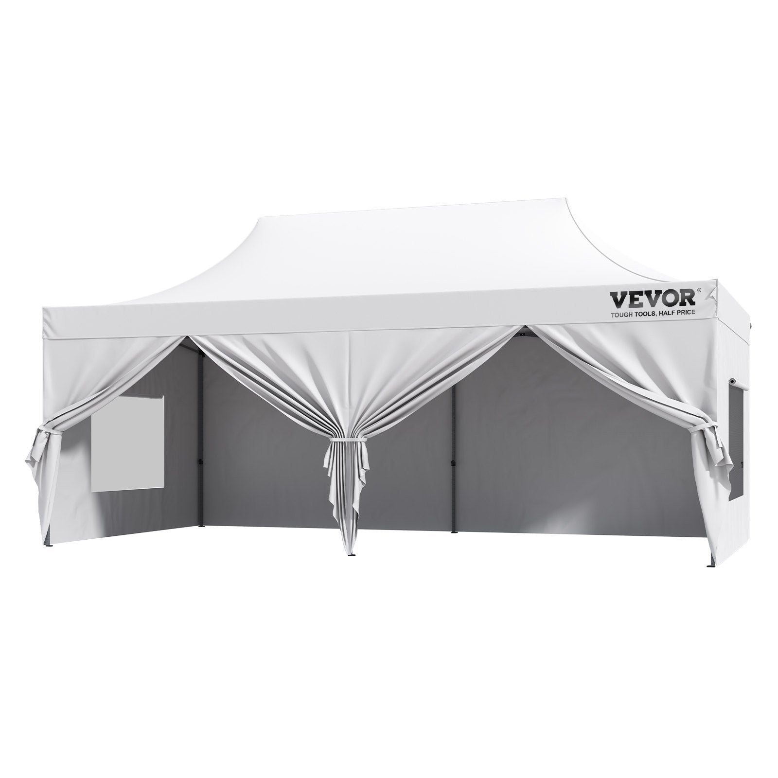 Canopies & Gazebos: VEVOR Pop Up Canopy Tent Outdoor Gazebo Tent 10x20FT with Sidewalls & Bag White