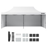 Canopies & Gazebos: VEVOR Pop Up Canopy Tent Outdoor Gazebo Tent 10x20FT with Sidewalls & Bag White