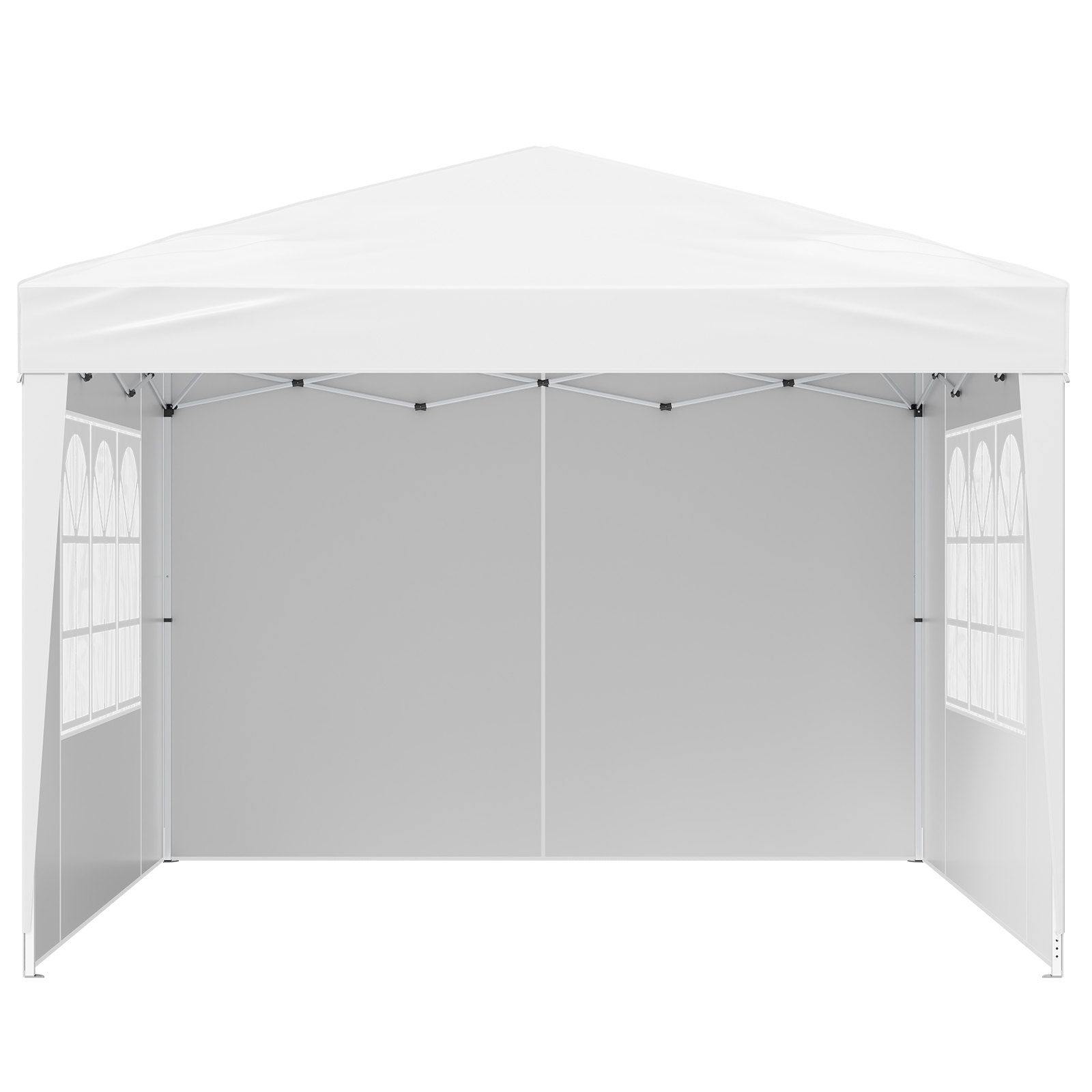Canopies & Gazebos: VEVOR Pop Up Canopy, 2.95 x 2.95 m Instant Canopy Portable Gazebo with 3 Sidewalls & 2 Ventilated Windows, Height Adjustable Pop-Up Outdoor Shelter Tent for Events, Patio, Backyard, Party, Parking