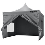 Canopies & Gazebos: VEVOR  304.8 x 304.8 cm Pop up Canopy with Removable Sidewalls, Instant Canopies Portable Gazebo & Wheeled Bag, UV Resistant Waterproof, Enclosed Canopy Tent for Outdoor Events, Patio, Backyard, Party