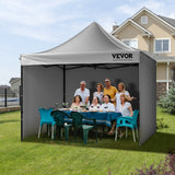 Canopies & Gazebos: VEVOR  304.8 x 304.8 cm Pop up Canopy with Removable Sidewalls, Instant Canopies Portable Gazebo & Wheeled Bag, UV Resistant Waterproof, Enclosed Canopy Tent for Outdoor Events, Patio, Backyard, Party