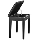 Basketball & Basketball Accessories: VEVOR Piano Bench, 22" x 13.78" x 19", Keyboard Piano Chair with High-Density Padded Cushion, Storage Compartment for Music Books, Wooden Piano Bookcase Stool Seat, for Vanity, Living Room, Bedroom