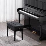Mouse & Accessories: VEVOR Piano Bench, Keyboard Piano Chair with 19.3"-22.8" Adjustable Height, Padded Cushion, Storage Compartment for Music Books, Heavy Duty Wooden Piano Stool Seat, for Vanity, Living Room, Bedroom